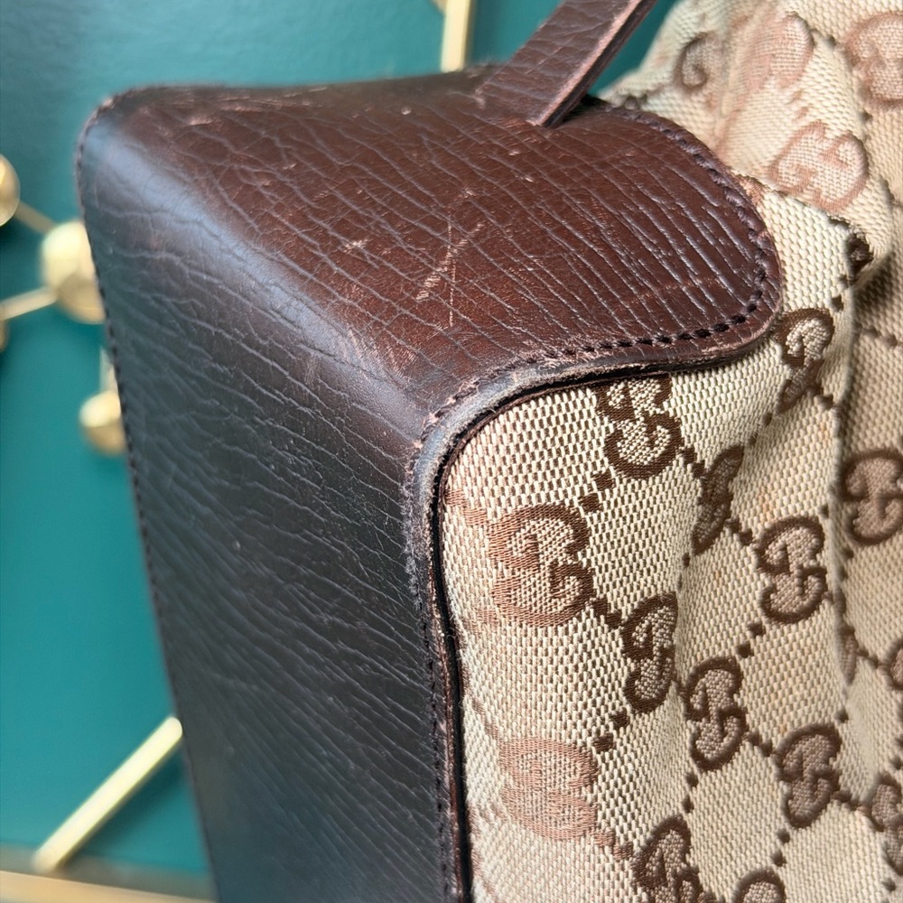 Limited Edition Gucci Brown Monogram Tote Bag - Picture 6 of 9